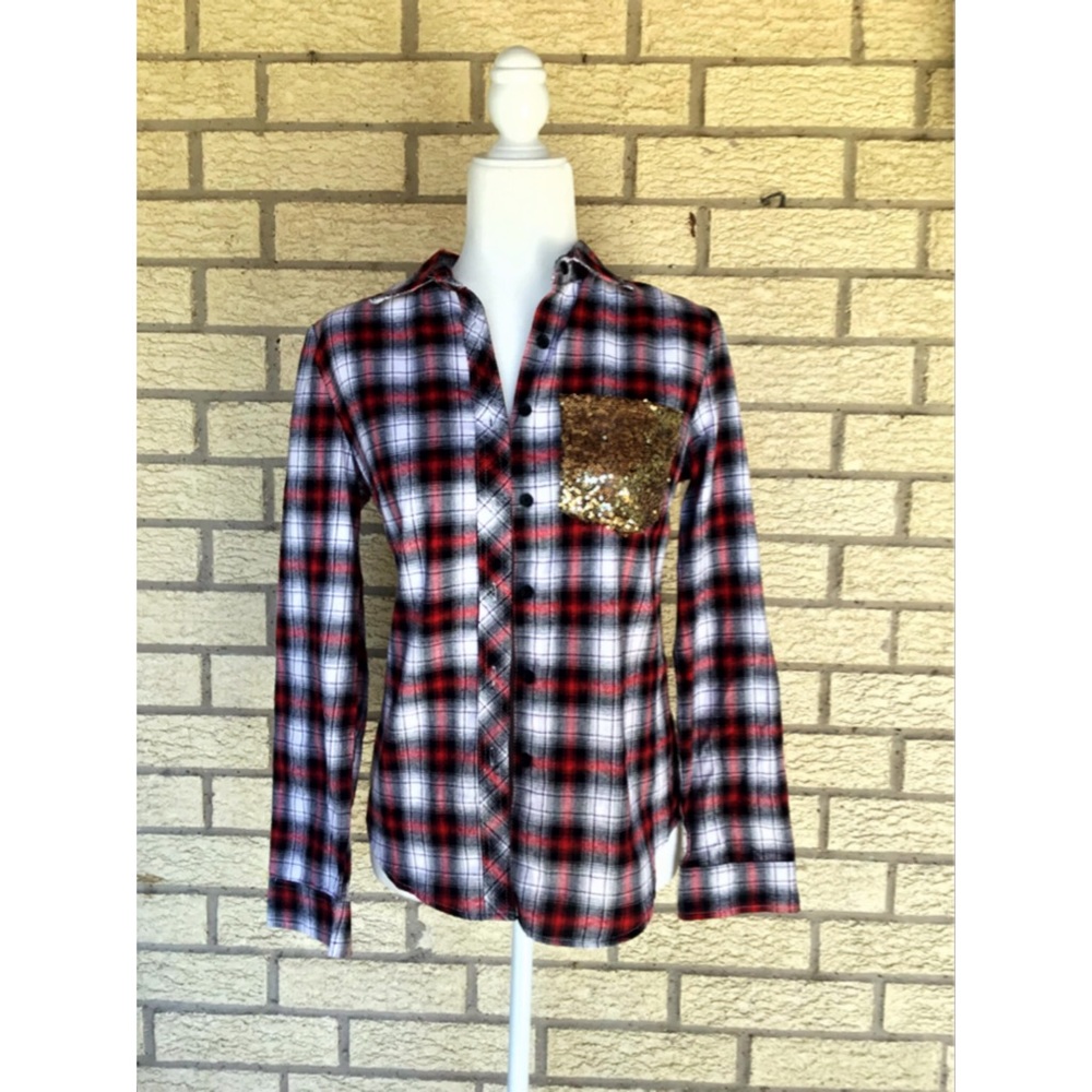 New Plaid Longsleeve Button Up Shirt